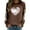 A15-Coffee, variant on Cnbwig Womens Hoodies Sweatshirts Pullover Casual Crewneck Sweatshirt Football Letter Print Soft Long Sleeve Top for Daily Wear Tops Comfy Fall Fashion Outfits Winter A1-Beige L