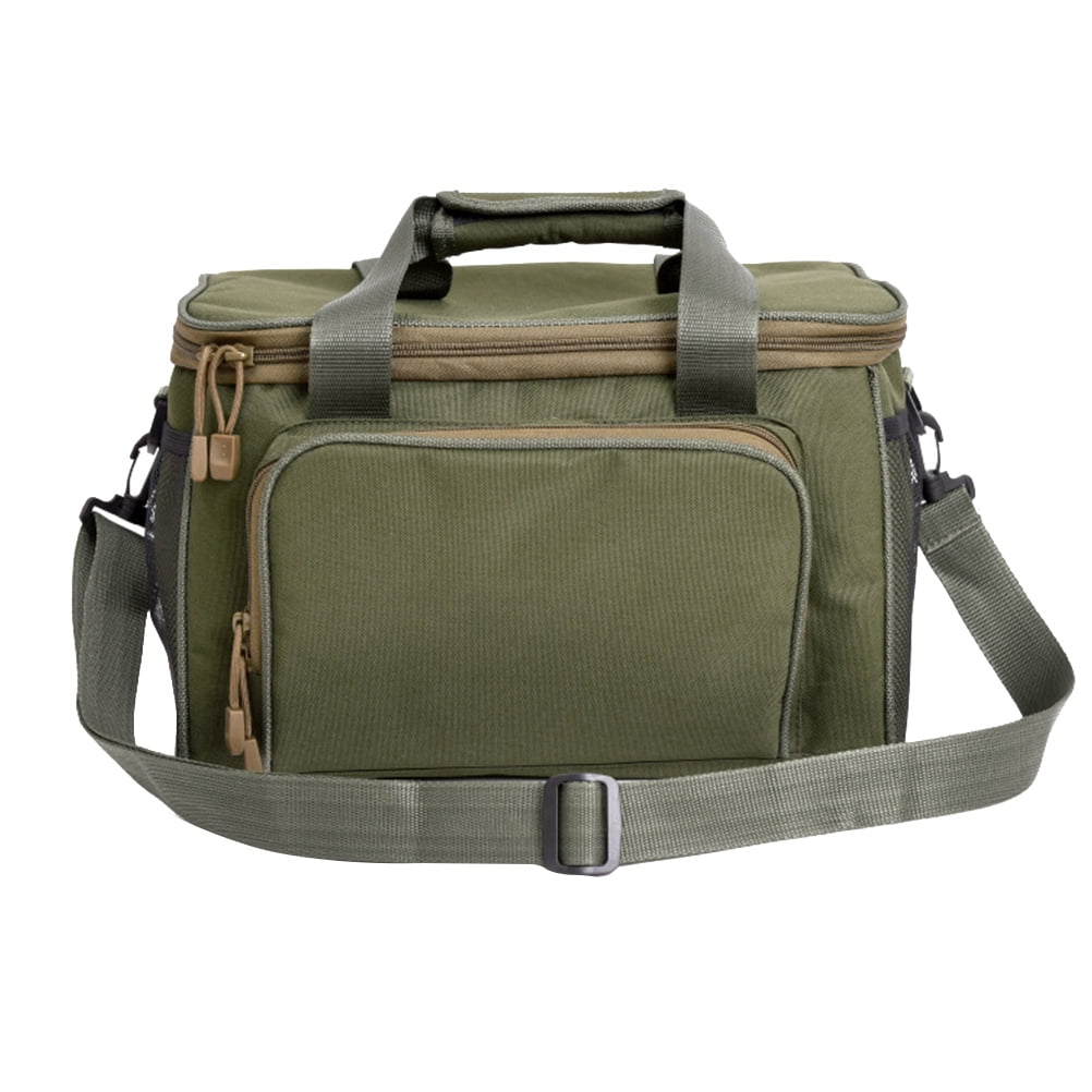 Nicehomfit Waterproof Fishing Tackle Bag Backpack with Multiple Pockets Green