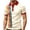 Beige-h, variant on Swanpen Men's Retro Striped Polo Shirt,Breathable Vacation Button Beach Knit Short Sleeve Top, Casual Color Block for Daily Work Golf Khaki M