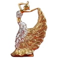 thumbnail image 1 of Estatuilla de resina con forma de estatua de pavo real bailando para escritorio, 1 of 1