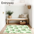 thumbnail image 3 of ODIKA 8'x10' Machine Washable Non-Slip Area Rug, Interlocking Letter Garden with Petal Motifs and Leaf Accents High Traffic Rug with Pad, Green, 687872, 3 of 8