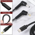 thumbnail image 3 of 0.5FT USB C to DC PD Power Fast Charging Cable, 5.5mmx2.5mm 65W/18V-20V DC Power Cable, Type C Input 3.25A Adapter Jack Converter for Router, Camera, TV Box, Desk Lamp(Black), 3 of 6