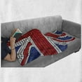 thumbnail image 6 of Union Jack Soft Flannel Fleece Throw Blanket, Mosaic Tiles Inspired Design British Flag National Identity Culture, Cozy Plush for Indoor and Outdoor Use, 60" x 80", Royal Blue Red White, by Ambesonne, 6 of 6
