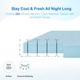 thumbnail image 4 of Arctus 3" Queen Size Memory Foam Mattress Topper with Cooling Gel, Comfort Bed Topper, CertiPUR-US Certified, 4 of 9