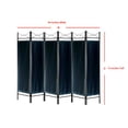 thumbnail image 3 of Legacy Decor Room Dividers Modern 6 Panels Privacy Screen Home Office Removable Fabric Metal Black, 3 of 6