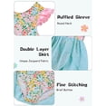 thumbnail image 6 of Aideaone Ballet Leotard for Girls Toddler Dance Dress Outfit with Skirt Ruffle Sleeve 3-8Y, 6 of 7