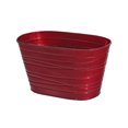 thumbnail image 1 of Planteur En Métal Rouge (Ovale) - Ensemble De 2, 1 of 1