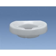 Contoured elevated toilet seat, elongated w/bolt-down bracket, 2"