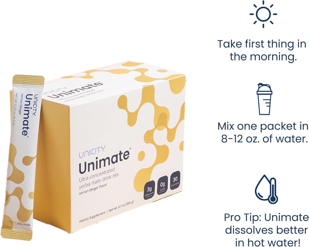 UNICITY TRIO: Chi-Oka Matcha (1box), Unimate Lemon Ginger (1box) & Balance Orange (1box) 90 Stick Packs