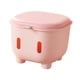thumbnail image 2 of Reposapiés otomano de almacenamiento Contenedor de almacenamiento Gran capacidad Taburete reposapiés moderno para Rosa, 2 of 9