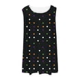 thumbnail image 5 of TARIENDY Plus Size LOng Tank Tops for Women Loose Fit Ruched Graphic Tank Shirts Sleeveless Round Neck Blouses Dressy Summer Tops Black*1 XXXXL, 5 of 7