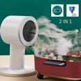 thumbnail image 2 of Rechargeable Portable Range Hood, Detachable Mobile Tabletop Range Hood, Small Kitchen Exhaust Fan for Home Use,1 * range hood 1 * filter 1 * USB charging cable,White, 2 of 8