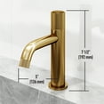 thumbnail image 6 of VIGO Apollo Button Operated Single-Hole Bathroom Faucet in Matte Brushed Gold, 6 of 14