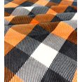 thumbnail image 2 of Serafina Home Halloween Plaid Blanket Throw: Orange Black White Farmhouse Tartan Print on Velvet Fleece for Sofa Bed Couch Chair Dorm, 2 of 5