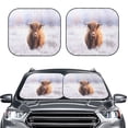 thumbnail image 2 of Haiem Yak Car Windshield Sun Shade (2 Pieces) Foldable Windshield Sun Shade Car Accessories for Truck SUV Pickup-Large, 2 of 7