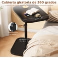 thumbnail image 2 of Mesa Auxiliar Sala, mesas laterales para sala en Forma de C, 360° Mesita de Noche Giratoria, Altura Ajustable, mesita de centro, para Sofás y recamara y sala, (Negro), 2 of 4