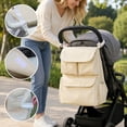 thumbnail image 4 of Waterproof Stroller Organizer Caddy Multi-Pockets, Large Capacity Storage Bag with Adjustable Hook Loop Straps, Oxford Fabric Shopping Camping Cart, Daily Outdoor Essential, 4 of 6