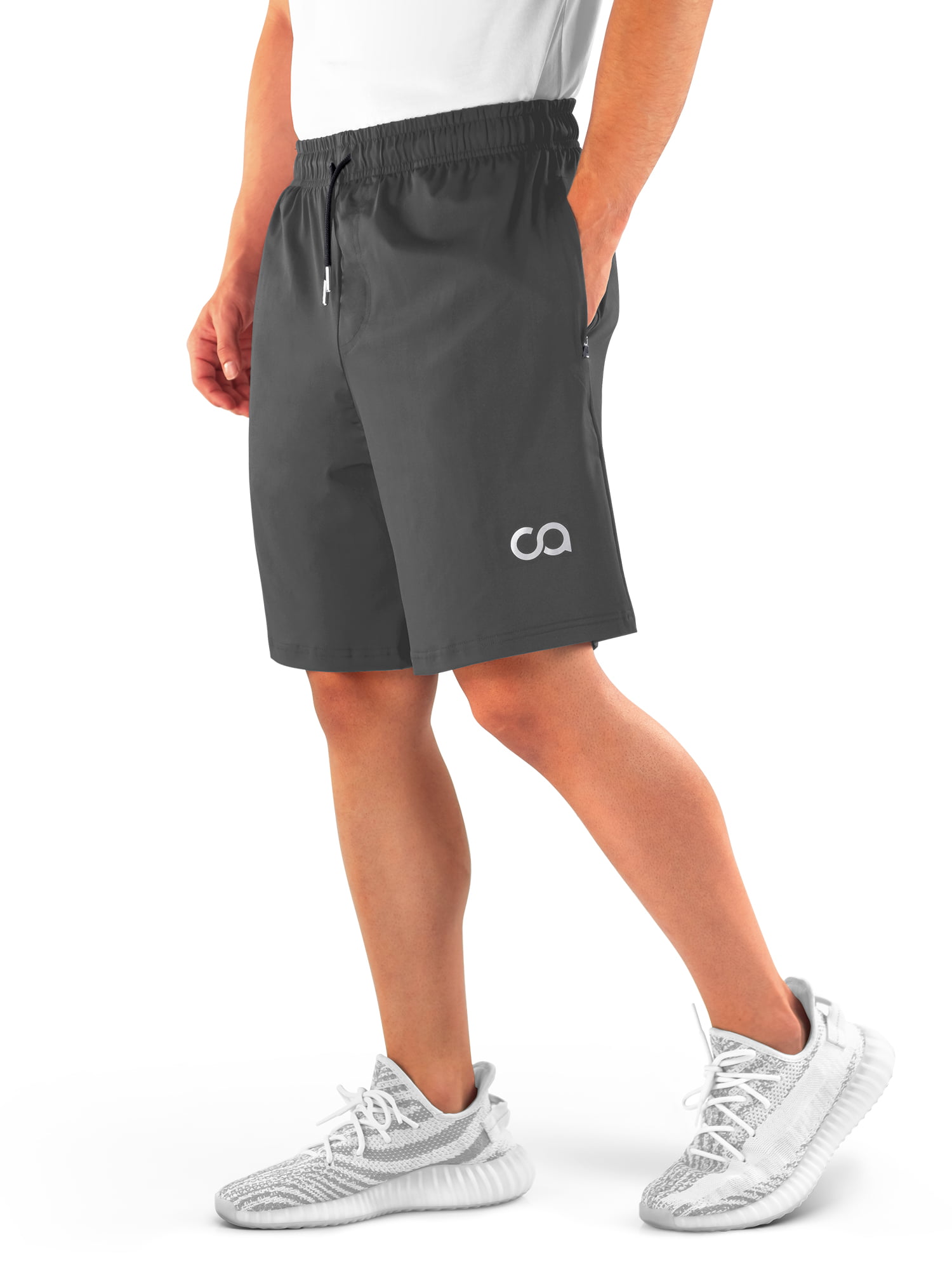 mens sports shorts with zip pockets