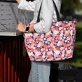 thumbnail image 5 of Lafuoo Japanese Cherry Blossoms Pattern Large Capacity Beach Travel Bag, Zipper Pocket Handbag Shoulder Bag, Suitable for Beach, Pool, Gym-One Size, 5 of 5