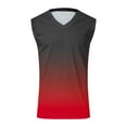 thumbnail image 4 of ZCFZJW Mens Casual Tie Dye Print Workout Tank Tops Loose Fit Cute Summer Sleeveless V Neck Gym Fitness T-Shirts Lightweight Comfy Breathable Shirt Red L, 4 of 4