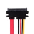 thumbnail image 5 of Chenyang CY Up Angled SATA III 3.0 7+15 22 Pin SATA Male to Female Data Power Extension Cable 30cm Cable, 5 of 7