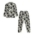 thumbnail image 5 of DISNIMO Cat Print Women's 2 Piece Lounge Sets Casual Fashion Sleepwear Button Down Nightwear Long Sleeve Loungewear with Long Pajama Pants, 5 of 6