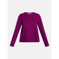 thumbnail image 6 of Scenario Women's Relaxed Slub Tee with Long Sleeves, Sizes XS-XXXL, 6 of 6
