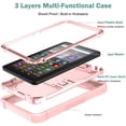 thumbnail image 2 of ELEHOLD Rugged Case for Kindle Fire HD 8 & HD 8 Plus Tablet (12th Generation 2022 Model), Full Body Drop Protection Kickstand Back Cover for Kids, Rosegold, 2 of 6