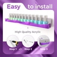 thumbnail image 3 of Organizador de esmaltes de uñas de pared YMVV, 38 cm, color morado, 3 of 7