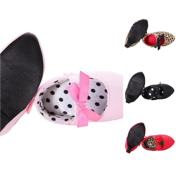 RMGVDSD Infant Baby Girls Princess Shoes With High Heels Bowknot Soft Sole Crib Shoes Newborn Girl Gift Photography Props