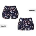 thumbnail image 4 of KLL Retro Rabbit Flower Pattern Workout Shorts for Women Scrunch Short Gym Yoga Running Sport Active Exercise Fitness Shorts, 4 of 8