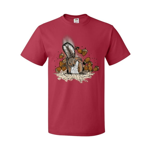 Inktastic Squirrel Superhero Landing with Acorns T-Shirt
