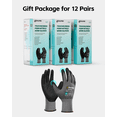 thumbnail image 4 of Dulfine  Safety Work Gloves for Men & Women, Microfoam Nitrile Coated Nylon Black Grip for General Purpose, 12 Pairs, 4 of 8