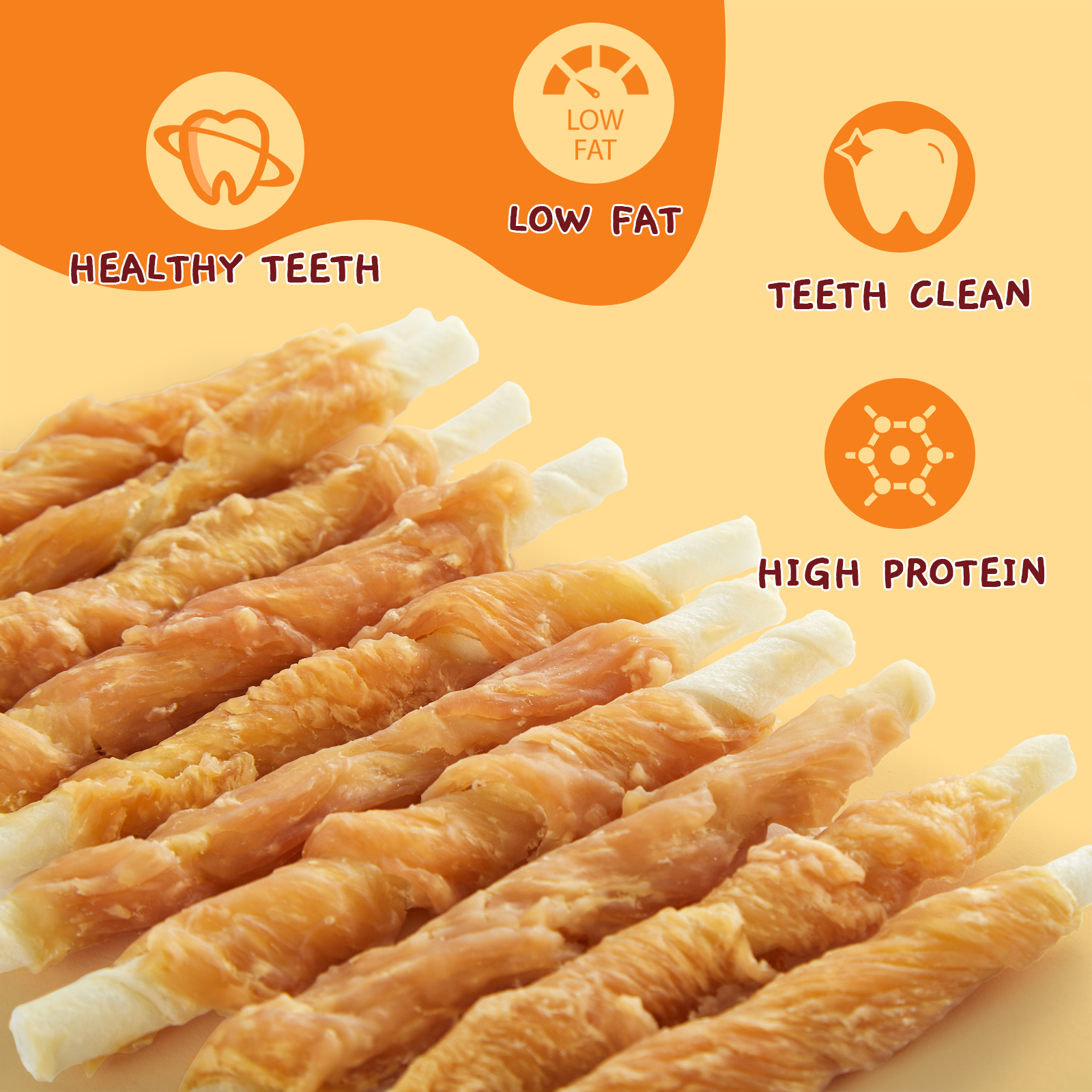 Jungle Calling Chicken Wrapped Rawhide Sticks Dog Treats, 6 oz photo 2