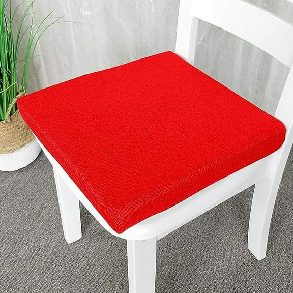 Nvzi Soft Foam Seat Cushion, Thicken Chair Pad, 20X20X2 Inches Chair Cushion with Removable Cover, for Relief and Comfort Red