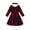 Red, variant on Toddler Kids Girls Long-Sleeve Dress & Matching Hairband Set - Velvet, Knee-Length, Swing Twirly Skater Dress for Casual Wear & Special Occasions