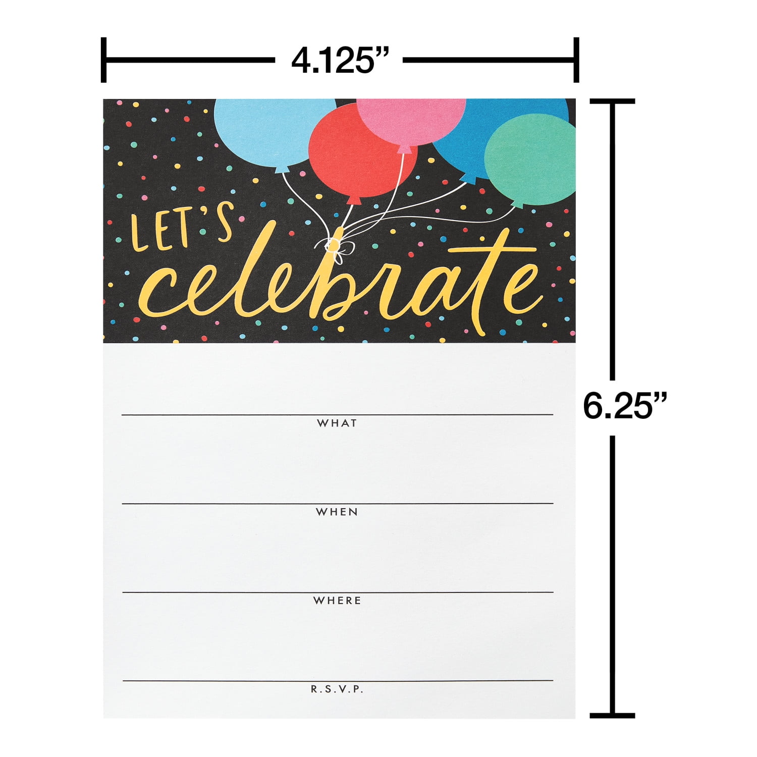 American Greetings Party Invitations with Envelopes, Let's Celebrate, Balloons (10-Count)