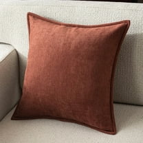 XmhyTop 1 Pack Small Square Throw Pillow, 50*50CM Brown Chenille Pillow with PP Cotton Filling, Fresh Accent to Brighten Home Decor