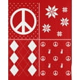 thumbnail image 4 of Old Glory Mens Peace Sign Festive Blocks Ugly Christmas Sweater Long Sleeve T Shirt, 4 of 6