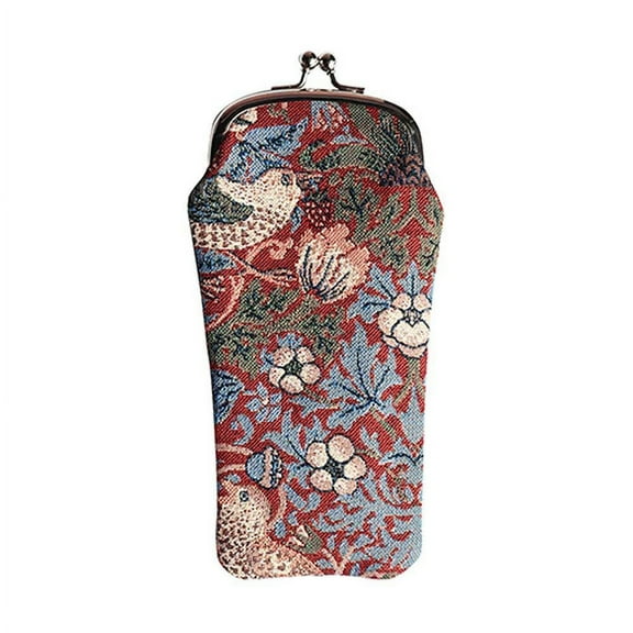 William Morris Strawberry Thief Red Glasses Sunglasses Pouch Case