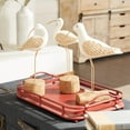 thumbnail image 3 of 15", 15", 14"H White Polyresin Bird Sculpture, by DecMode (3 Count), 3 of 12