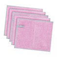 thumbnail image 1 of Siruishop 4xWire Dishwashing Rags Mesh Microfiber Cleaning Cloth for Pots Cookware Sinks Pink 5Pcs 4 Pcs, 1 of 8