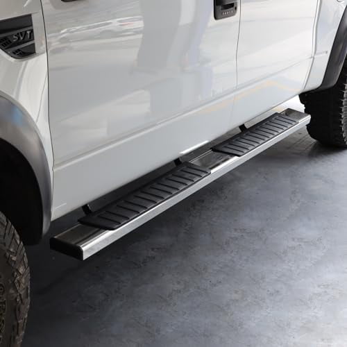 COMNOVA 6 Inches Double Cab Running Boards & Steps for 2007-2018 Chevy Silverado/GMC Sierra 1500 Double Cab, 2007-2019 Silverado/Sierra 2500HD 3500HD, Running Boards for Silverado Extended Cab.