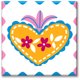 thumbnail image 1 of Cuadro Canva Pixtreats Corazón Con Flores 80X80 cm, 1 of 4