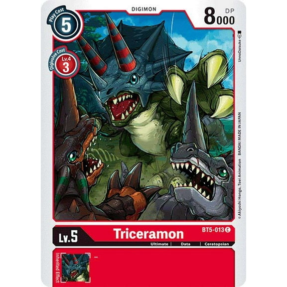 Digimon Battle of Omni Common Triceramon BT5-013