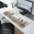 thumbnail image 6 of Rectangle Wild Floral Flower Mouse Mat, Ink Painting Flowers Design, Large Non-Slip Rubber Gaming Mouse Pad with Stitched Edges, Office Mouse Pad for Women Men Kids, 31.5x11.8in, 6 of 7