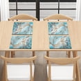 thumbnail image 4 of Reusable Table Place Mats 4 Pieces, Anti-Skid Oil-Proof Woven linen Insulation Placemat for Dining Table Patio Kitchen Decor, Blue Golden Marble, 4 of 6