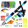 thumbnail image 1 of Telescopic Fishing Rod and Reel Combo 6ft Fiberglass Portable Travel Kit for All Anglers, 1 of 2