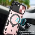 thumbnail image 4 of for iPhone 8 Plus Case/iPhone 7 Plus Case,Metal Stand Ring Holder,Camera Lens Protector 7/8 Plus Cases Women Men,Slim Bumper Full Protection Shockproof Cover (Rose Gold), 4 of 14