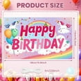 thumbnail image 2 of Unicorn Theme Banner Rainbow Design Unicorn Birthday Backdrop Colorful Balloons Star Patterns Rainbow Party Display for Birthday Party Kids Birthday Girls' Party, 2 of 9